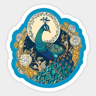 Flowering Camellia Peacock Sticker